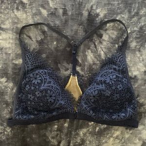 Victoria’s Secret Front Closure Navy Lace Bralette